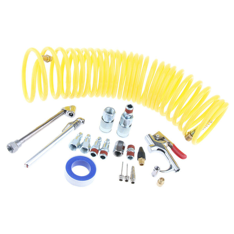 20 Pieces Air Hose Fittings Air Compressor Accessory Kit With Blow Gun