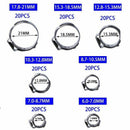140Pcs 7-21mm 304 Stainless Steel Single Ear Stelpess Hose Clamp Assorted K