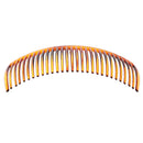 24 Pieces Women Practical Plastic Comb Hair Clip Clamp 29 Teeth Brown Coffee