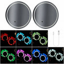 2X Acrylic LED Car Cup Holder Mat Pad Car Luminous Coaster Light USB Charging