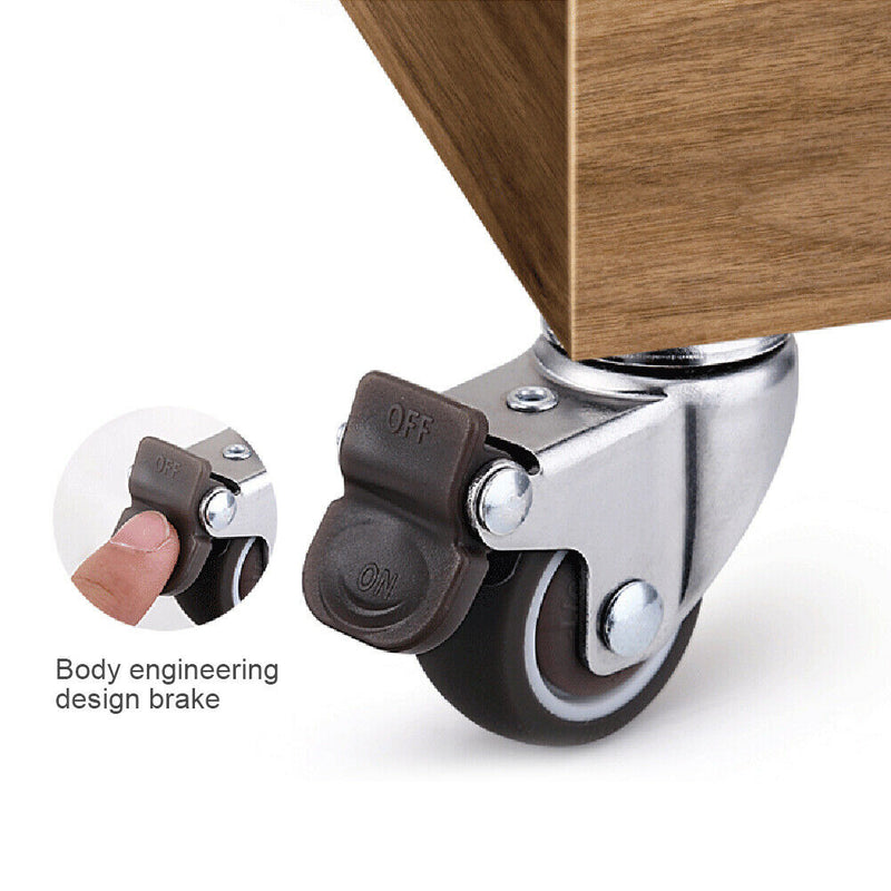 2pcs 2 inch Casters TPE Wheel Quiet Wear-resistant Office Furniture Wheels