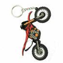 Mens Rubber Car Auto Keyring Metal Motorcycle Motorbike Y5B4 High Keychain Y9C5