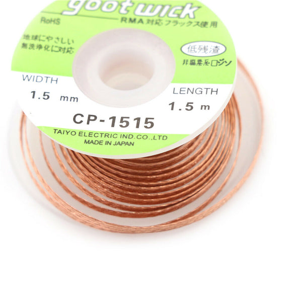CP-1515 1.5mm 1.5m Desoldering Wick Desolder Braid Soldering Remover Tool JR
