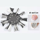 3 Size French Metal Cutter Tool Nail Art Smile Line Edge Trimmer Stencil