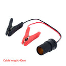 Car Socket Battery Jump Starter Crocodile Clip Plug Conncetor Cable Clamp