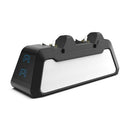 LED Controller Dual Charger Station for Sony PS5 Fast Power Cradle (Black) A
