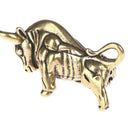 1pc Mini Portable Retro Brass Bull Statue Keychain Ornament Sculpture Ornamen Hn