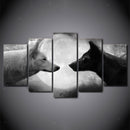 5pcs Abstract Home Canvas Prints Painting Artwork Wall Hanging Decor Wolf-S