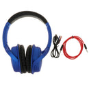 Bluetooth Headphones HiFi Stereo Wireless Headphones SD/TF Card Mode Blue