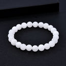 8mm Natural Selenite Handmade Mala Bracelet Spirituality Chakas Cuff Pray Gift