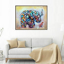 5D Full Diamond DIY Diamond Painting"Colorful elephant"Diamond Embroidery C