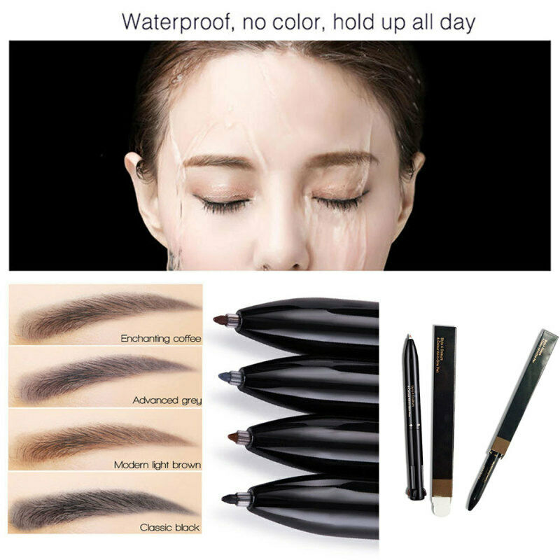 4 In 1 Multi-Function Automatic Eyebrow Pencil Lip Liner Eyeliner Pen Make AIN