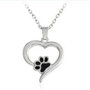 Hollow Pet Paw Print Necklace Cute Animal Dog Cat Pendant Necklace Jewelry JR