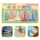 5 Size Fabric Bias Tape Maker Tool Sewing Quilting 6mm 9mm 12mm 18mm 25mm Kit