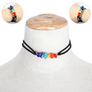 Ornaments Colorful Beads Necklace Yoga Buddha Beads Energy Seven Chakra AUBD3C