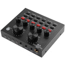 V8 Audio USB Headset Microphone Webcast Live Mixing Sound Multiple Card for PC