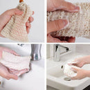 Ramie Soap Bags 10 Pack Natural Soap Bags with Drawstring Soap Saver Pouch