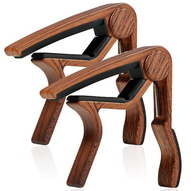 Quick Change Guitar Capo for Acoustic Guitar and Electric Guitar- (Wood Col