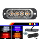 12V 4LED Light Car Truck Side Marker Indicator Turn Signal Lamp (Yellow)