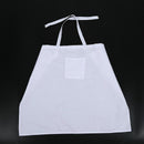 Kitchen Ware Chef Half Bistro Apron with Center Divide Pocket-White