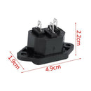250V 10A AC Power Socket Panel Mounted IEC320 C14 3 Terminals Plug 9 Pcs P6K1