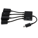 4 in 1 Micro USB HUB Adaptor with Powered , Charge OTG Host Cable Cord Adapter