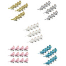 60Pcs Decorative Artificial Foam Birds, Bling Bird Ornaments Home DIY Craft for