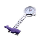 Purple Dolphin Quartz Movement Nurse Brooch Fob Tunic Pocket Watch [Watch]