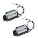 2Pcs 3 LED Rear Tail License Number Plate Light Lamp 12V Car Truck Trailer