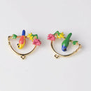 4pcs Parrot Garland Charms Pendant DIY Jewelry Findings Gifts hair Accessory