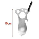 Outdoor Camping Multi Functional Fork Carabiner EDC Wrench Spoon Opener New K5U6