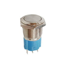 16mm Nickel Plated Brass Starter Switch Self-locking Push Button Switch
