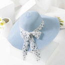 Summer Female Sunhat,Butterfly Bow,Panama Beach Female Hat,Broad-Brimmed Ha G4F5