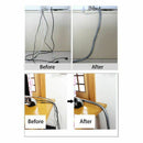 10mm Hose Spiral Computer Cable Cover Grey 9.8 ft with Clip W4D3