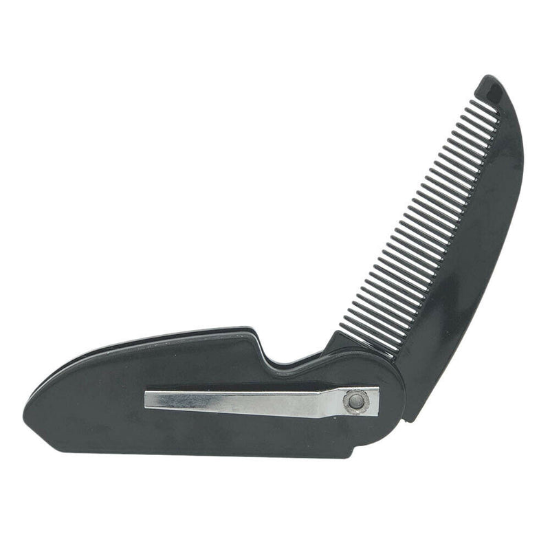 Man Woman Folding Portable Pocket Clip Beard Moustache Convenient Hair Comb A