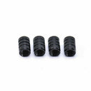 4 X Aluminum Metal BlacksAlloy Tire/Rim Valve Air Port Dust Cover Stems Cap/Caps