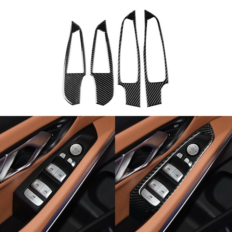 Carbon Fiber Interior Window Switch Panel Cover Trim for BMW 3 Series G20 G
