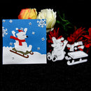 Metal Cutting Dies Skiing Bear Embossing Stencil for DIY Craft Paper Card Making