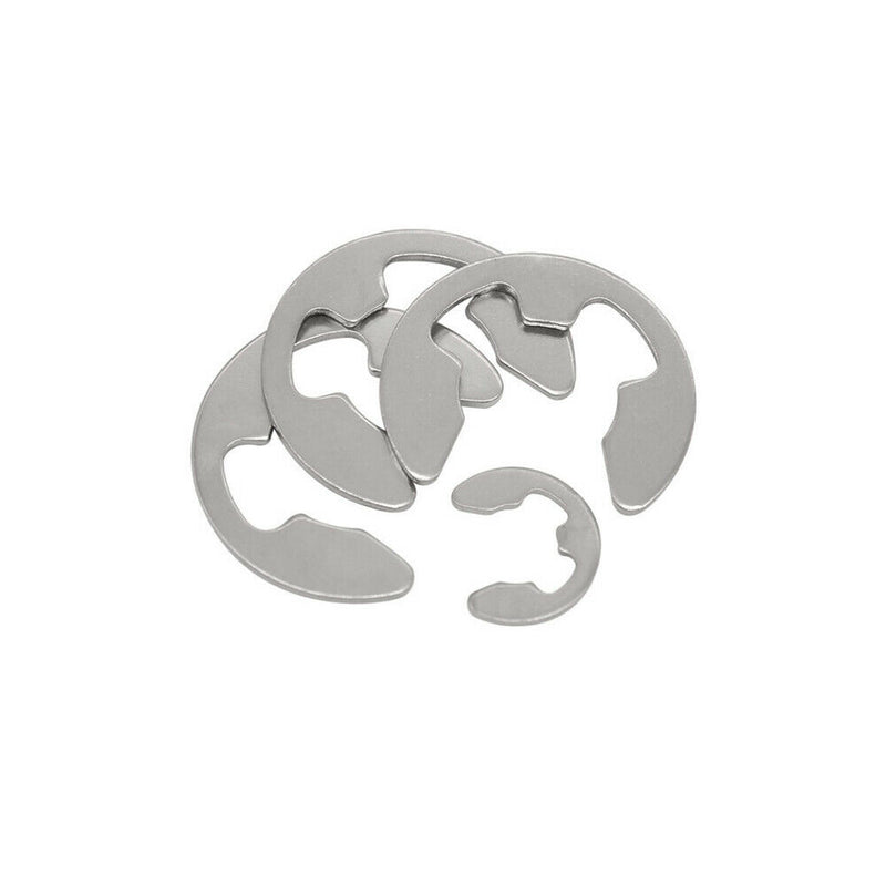 120Pcs 304 Stainless Steel E-Clip Retaining Circlip Assortment Kit 1.5mm to 10mm