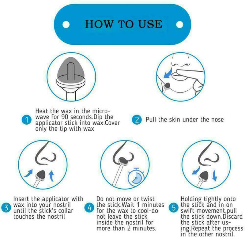 Nose Hair Removal Wax Kit Nasal Ear Hairs Painless Effective Quick Safe Saf P0S5