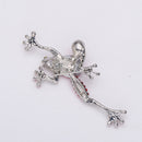 Pretty Rhinestone Crystal Red Frog Brooch Pins Animal Jewelry