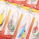 30pcs Metal Fishing Lures Spinner Baits Assorted Fish Hooks Tackle