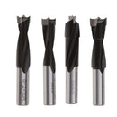 Pack of 4 Carbide 11mm 12mm 13mm 14mm Brad Point Boring Bits Wood Milling Cutter