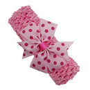 10pcs Girls Polka Dots Bowknot Elastic Turban Headbands Hair Accessories