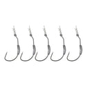 5Pcs High-carbon Weighted Swimbait Hook Fishhook Tackle with Twistlock 2g