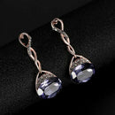 Necklace Earrings Diamond Water droplets Elegant Women Jewellery Set of Pen