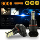 2Pcs 9006 LED Fog Light Bulbs DRL 3200 Lumens Super Bright 84-SMD 12V 24V 9