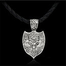 Men Viking Pendant Necklace Deer Symbol Slavic Wheel Nordic Amulet Pagan Jewelry