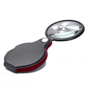 Portable Handheld Magnifier 8X Leather Magnifier Reading Monocle Jewelry Gla Ew