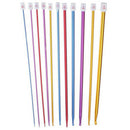 11pcs 10.6" Aluminum TUNISIAN AFGHAN Crochet Hook Knit Needles 2-8mm New